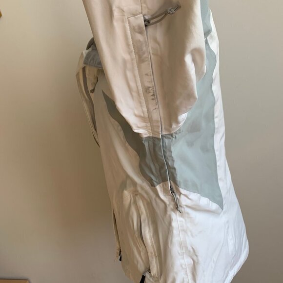 THE North Face White Gray Hyvent Jacket sz M - Picture 5 of 8